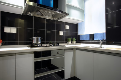 書房客廳巧隔斷 五萬半包打造暖色調現代簡約三居室廚房