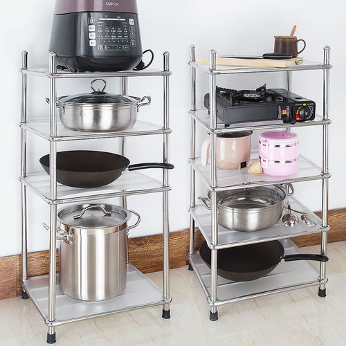 廚房收納新選擇 不銹鋼多層落地置物架，讓空間井然有序